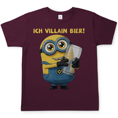 Ich VILLAIN Bier! - Herren T-Shirt Burgundy