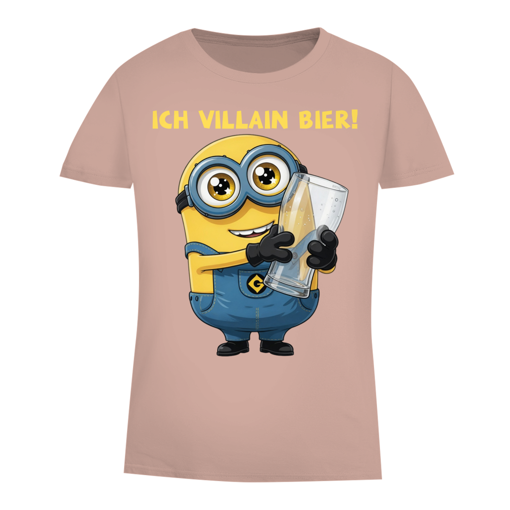 Ich VILLAIN Bier! - Damen Premium Bio T-Shirt Millennial Pink