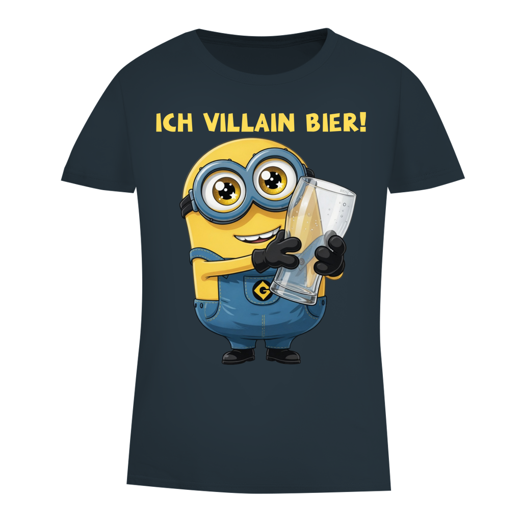 Ich VILLAIN Bier! - Damen Premium Bio T-Shirt Dark Grey