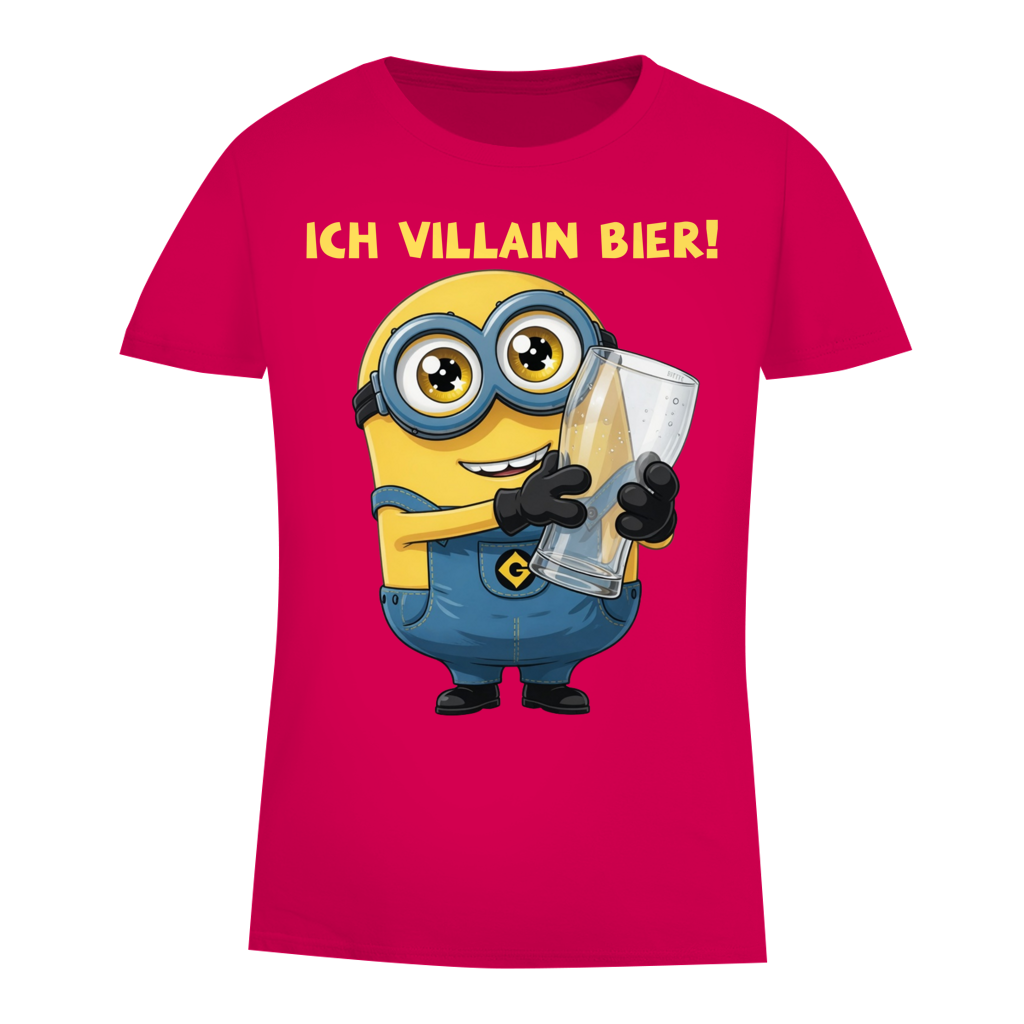Ich VILLAIN Bier! - Damen Premium Bio T-Shirt Fuchsia