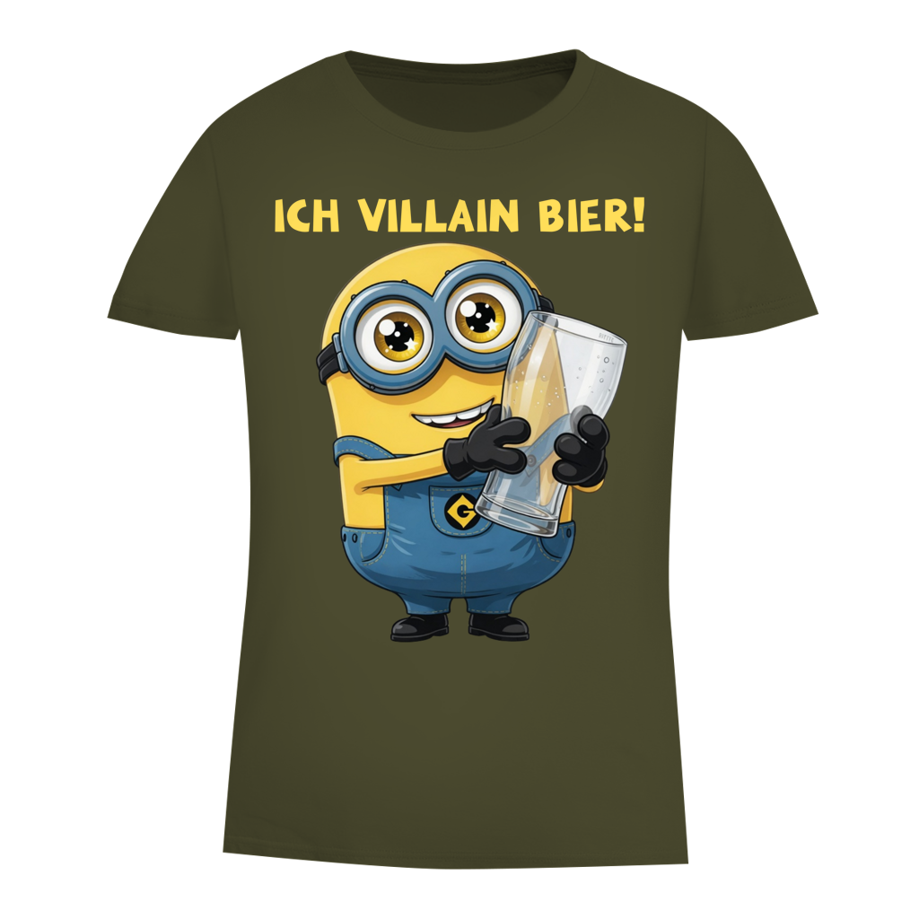 Ich VILLAIN Bier! - Damen Premium Bio T-Shirt Khaki