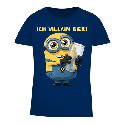 Ich VILLAIN Bier! - Damen Premium Bio T-Shirt Navy