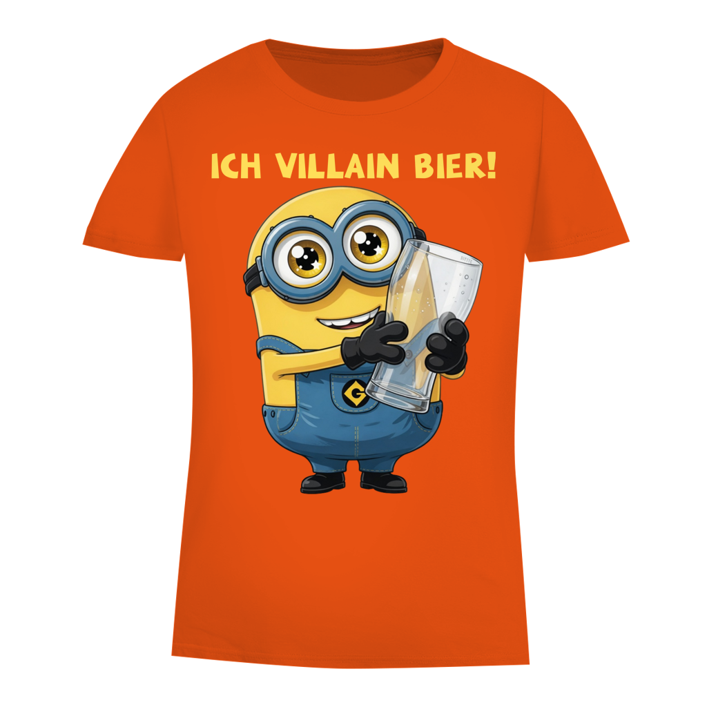 Ich VILLAIN Bier! - Damen Premium Bio T-Shirt Orange