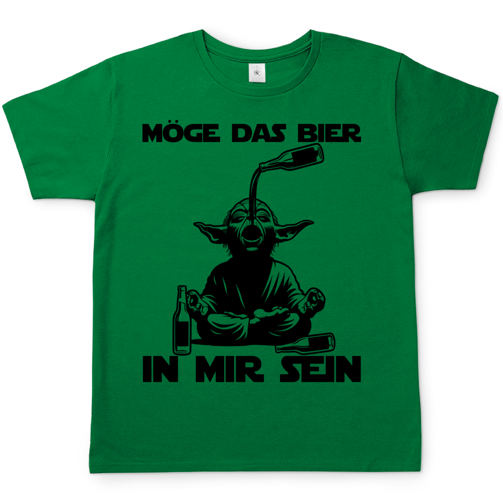 Möge das Bier in mir sein Meister Yoda - Herren T-Shirt Kelly Green