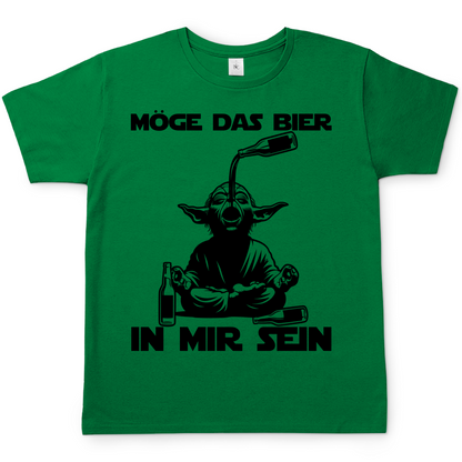 Möge das Bier in mir sein Meister Yoda - Herren T-Shirt Kelly Green