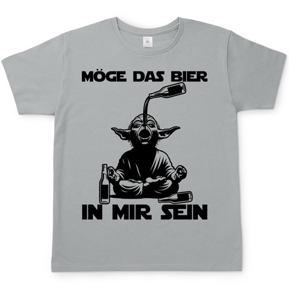 Möge das Bier in mir sein Meister Yoda - Herren T-Shirt Pacific Grey