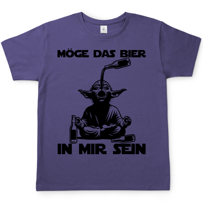 Möge das Bier in mir sein Meister Yoda - Herren T-Shirt Millennial Lilac