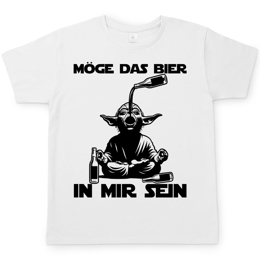 Möge das Bier in mir sein Meister Yoda - Herren T-Shirt White