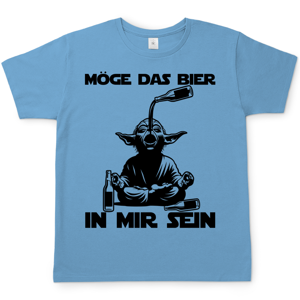 Möge das Bier in mir sein Meister Yoda - Herren T-Shirt Sky Blue
