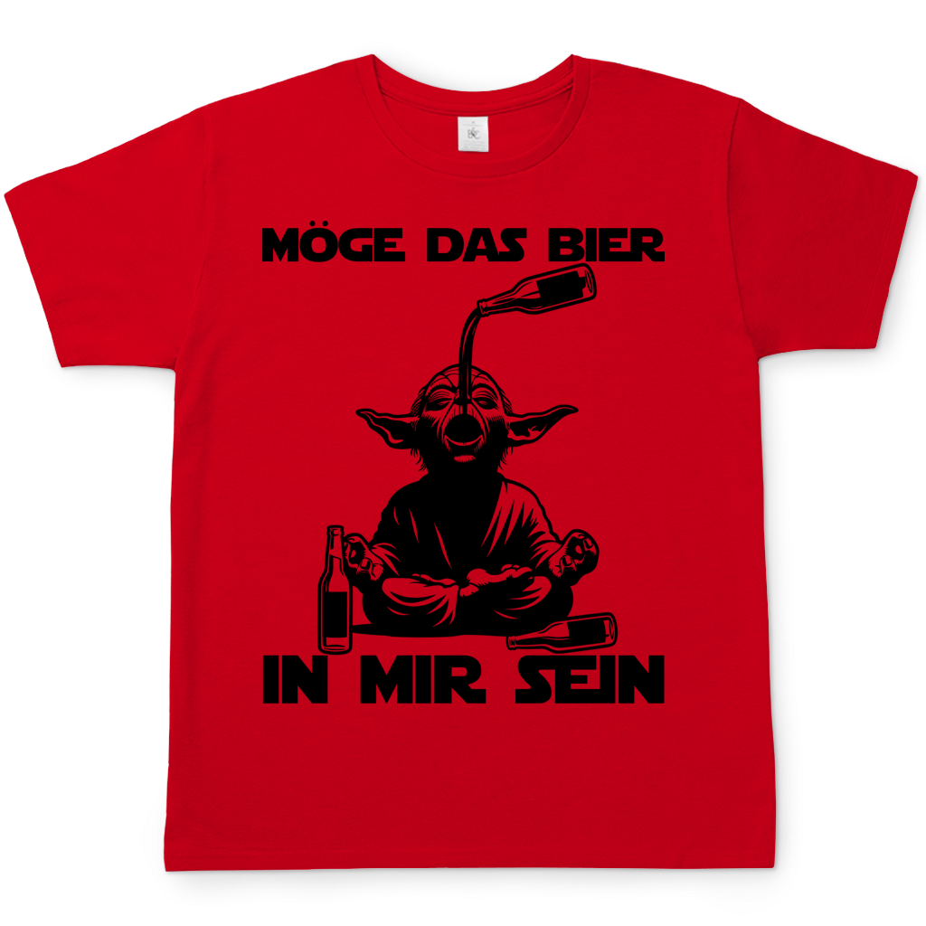 Möge das Bier in mir sein Meister Yoda - Herren T-Shirt Red