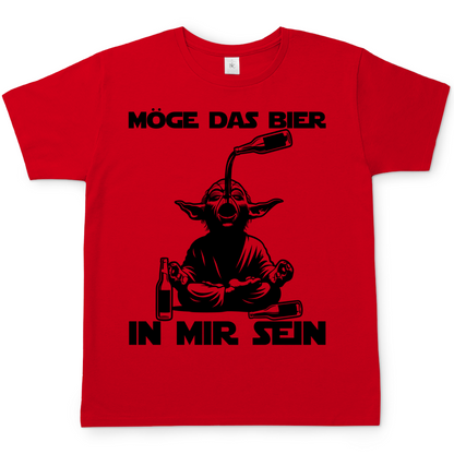 Möge das Bier in mir sein Meister Yoda - Herren T-Shirt Red