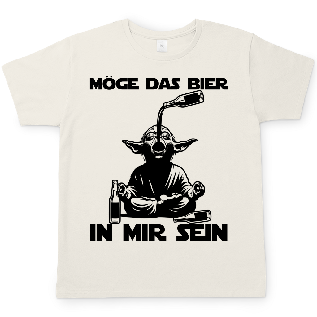 Möge das Bier in mir sein Meister Yoda - Herren T-Shirt Natural