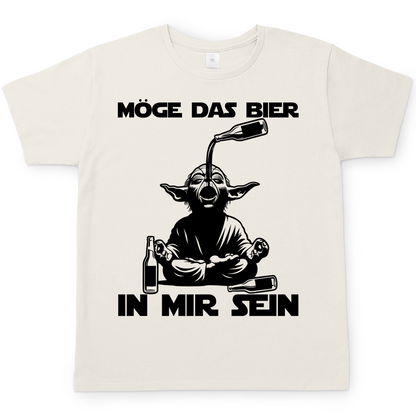 Möge das Bier in mir sein Meister Yoda - Herren T-Shirt Natural