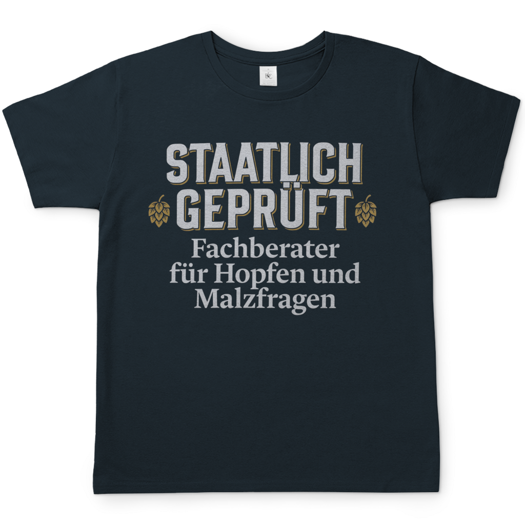 Fachberater für Hopfen und Malzfragen - Staatlich geprüft - Herren T-Shirt Dark Grey Solid