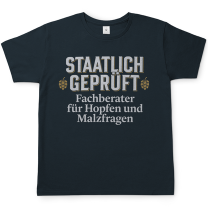 Fachberater für Hopfen und Malzfragen - Staatlich geprüft - Herren T-Shirt Dark Grey Solid