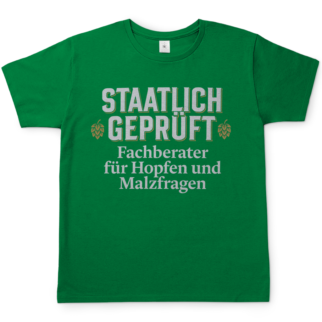 Fachberater für Hopfen und Malzfragen - Staatlich geprüft - Herren T-Shirt Kelly Green