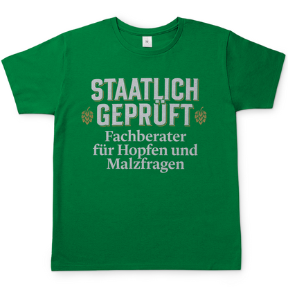Fachberater für Hopfen und Malzfragen - Staatlich geprüft - Herren T-Shirt Kelly Green