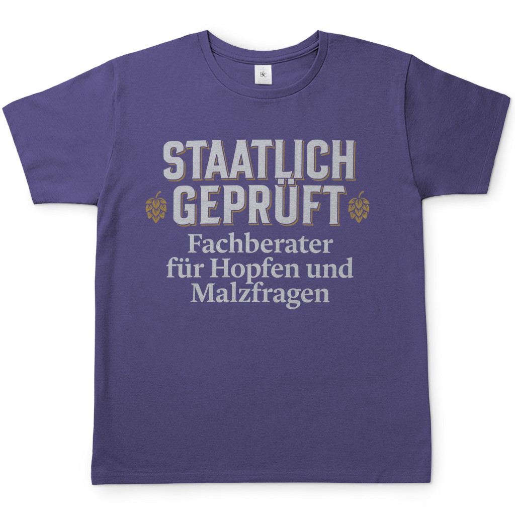 Fachberater für Hopfen und Malzfragen - Staatlich geprüft - Herren T-Shirt Millennial Lilac