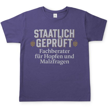 Fachberater für Hopfen und Malzfragen - Staatlich geprüft - Herren T-Shirt Millennial Lilac