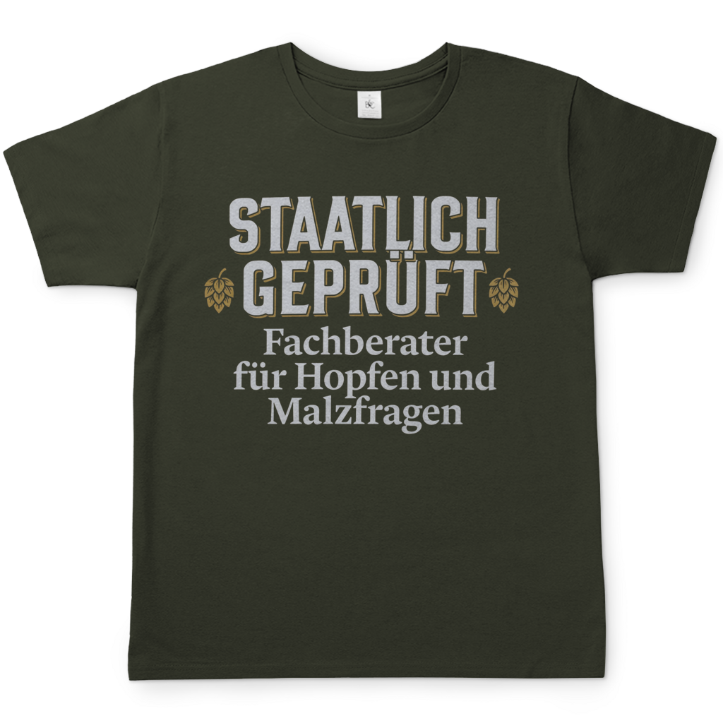 Fachberater für Hopfen und Malzfragen - Staatlich geprüft - Herren T-Shirt Urban Khaki