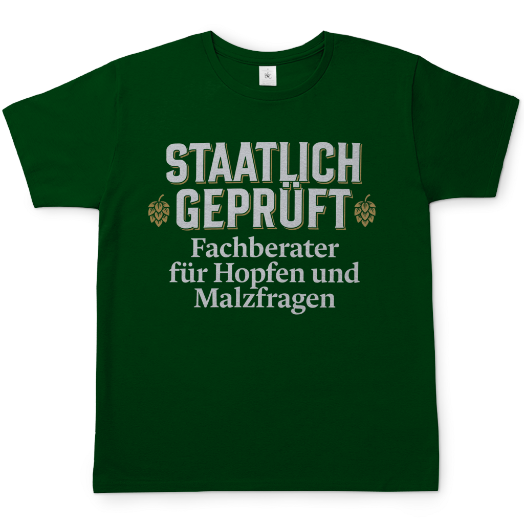 Fachberater für Hopfen und Malzfragen - Staatlich geprüft - Herren T-Shirt Bottle Green