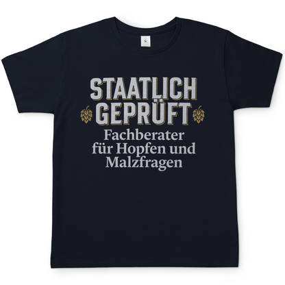 Fachberater für Hopfen und Malzfragen - Staatlich geprüft - Herren T-Shirt Navy