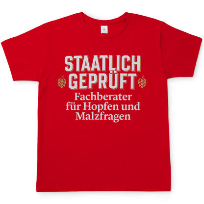 Fachberater für Hopfen und Malzfragen - Staatlich geprüft - Herren T-Shirt Red