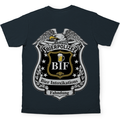 Bierpolizei BIF Bier Intoxikations Fahndung - Beidseitiger Druck - Herren T-Shirt