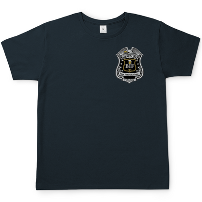 Bierpolizei BIF Bier Intoxikations Fahndung - Beidseitiger Druck - Herren T-Shirt Dark Grey Solid