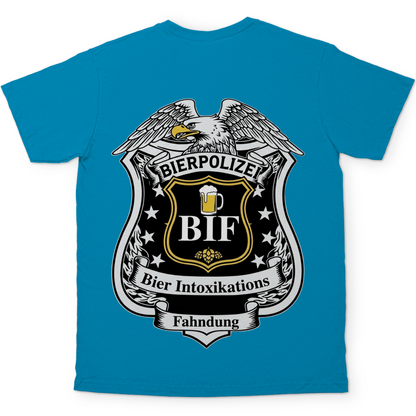 Bierpolizei BIF Bier Intoxikations Fahndung - Beidseitiger Druck - Herren T-Shirt