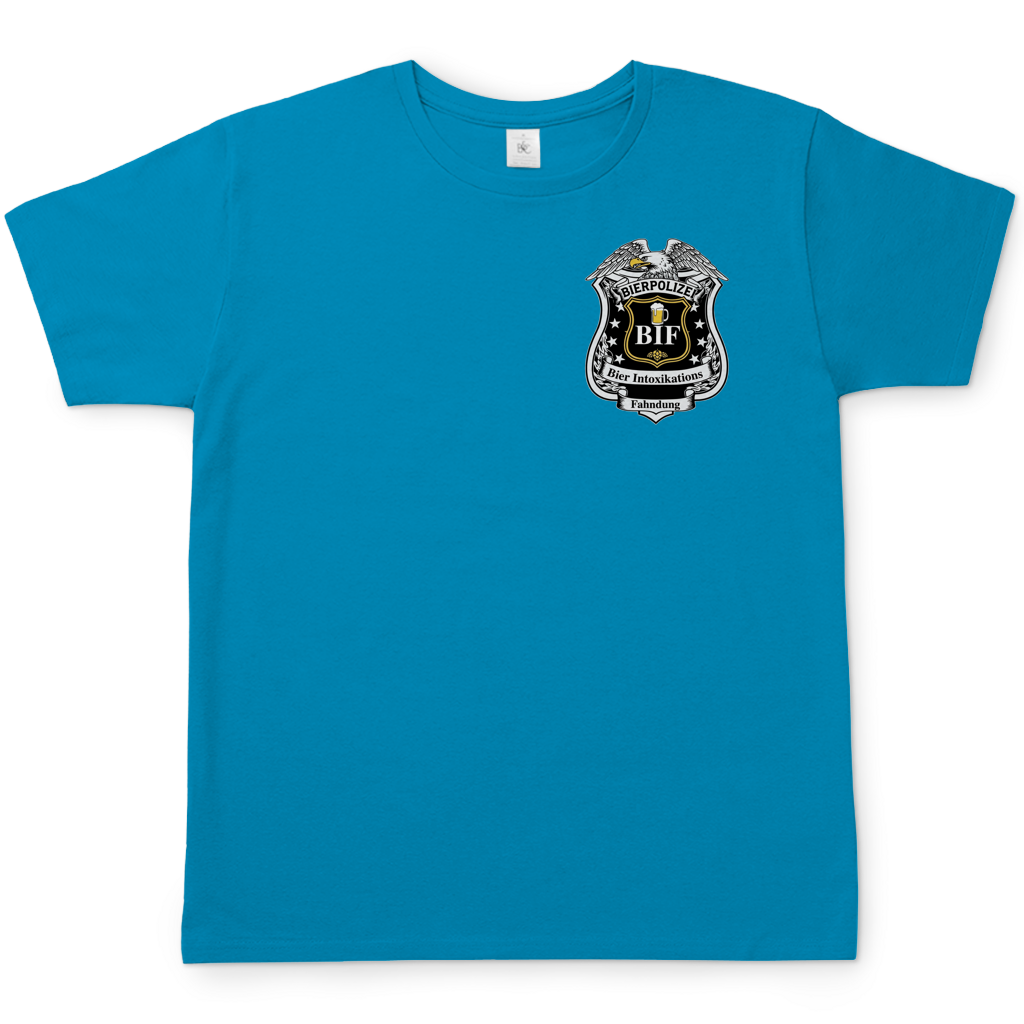 Bierpolizei BIF Bier Intoxikations Fahndung - Beidseitiger Druck - Herren T-Shirt Atoll