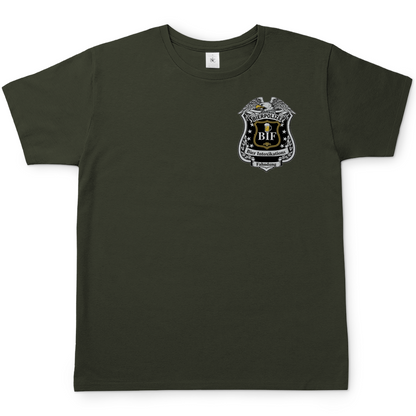Bierpolizei BIF Bier Intoxikations Fahndung - Beidseitiger Druck - Herren T-Shirt Urban Khaki