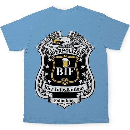 Bierpolizei BIF Bier Intoxikations Fahndung - Beidseitiger Druck - Herren T-Shirt