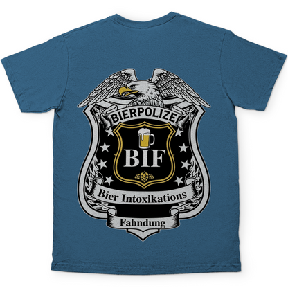 Bierpolizei BIF Bier Intoxikations Fahndung - Beidseitiger Druck - Herren T-Shirt