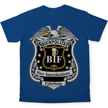 Bierpolizei BIF Bier Intoxikations Fahndung - Beidseitiger Druck - Herren T-Shirt