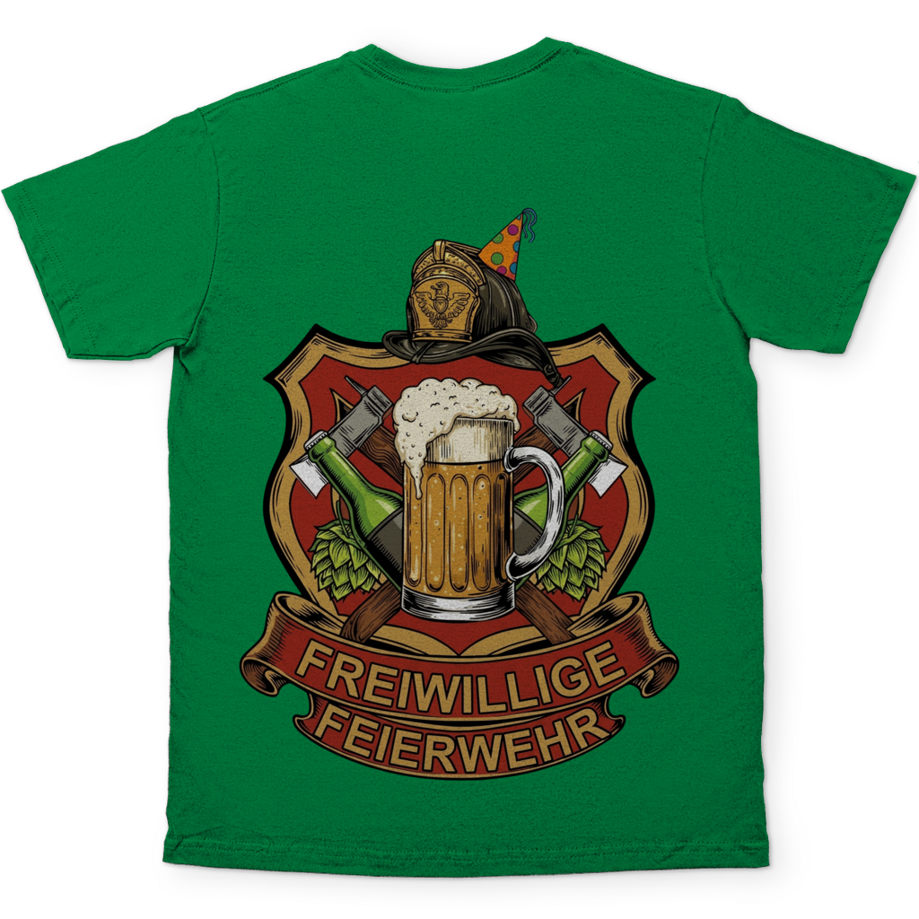 Freiwillige Feuerwehr Feierwehr - Beidseitiger Druck - Herren T-Shirt