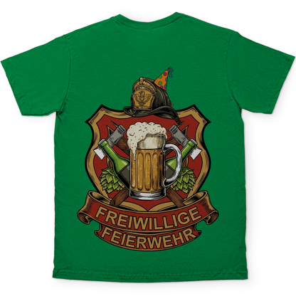 Freiwillige Feuerwehr Feierwehr - Beidseitiger Druck - Herren T-Shirt
