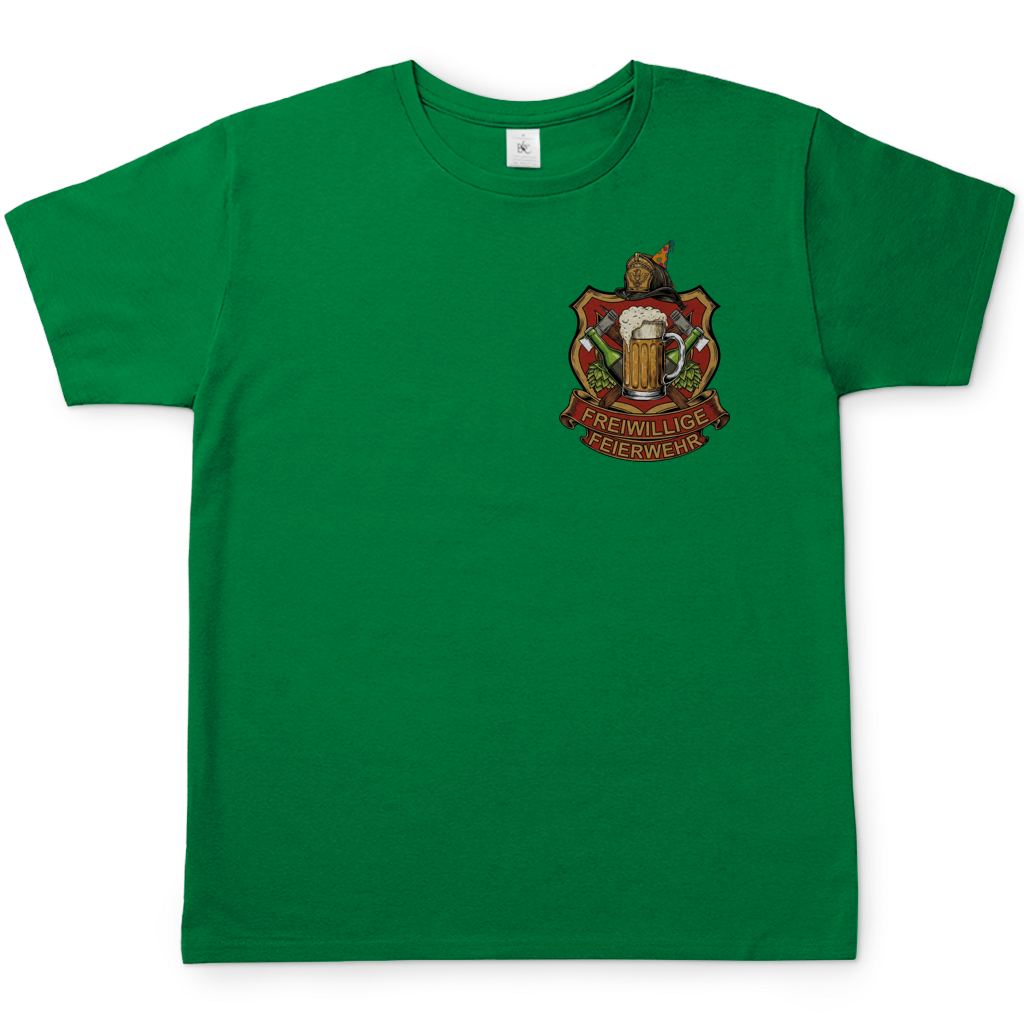 Freiwillige Feuerwehr Feierwehr - Beidseitiger Druck - Herren T-Shirt Kelly Green