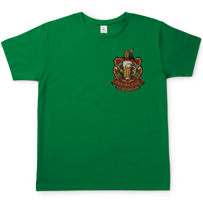 Freiwillige Feuerwehr Feierwehr - Beidseitiger Druck - Herren T-Shirt Kelly Green