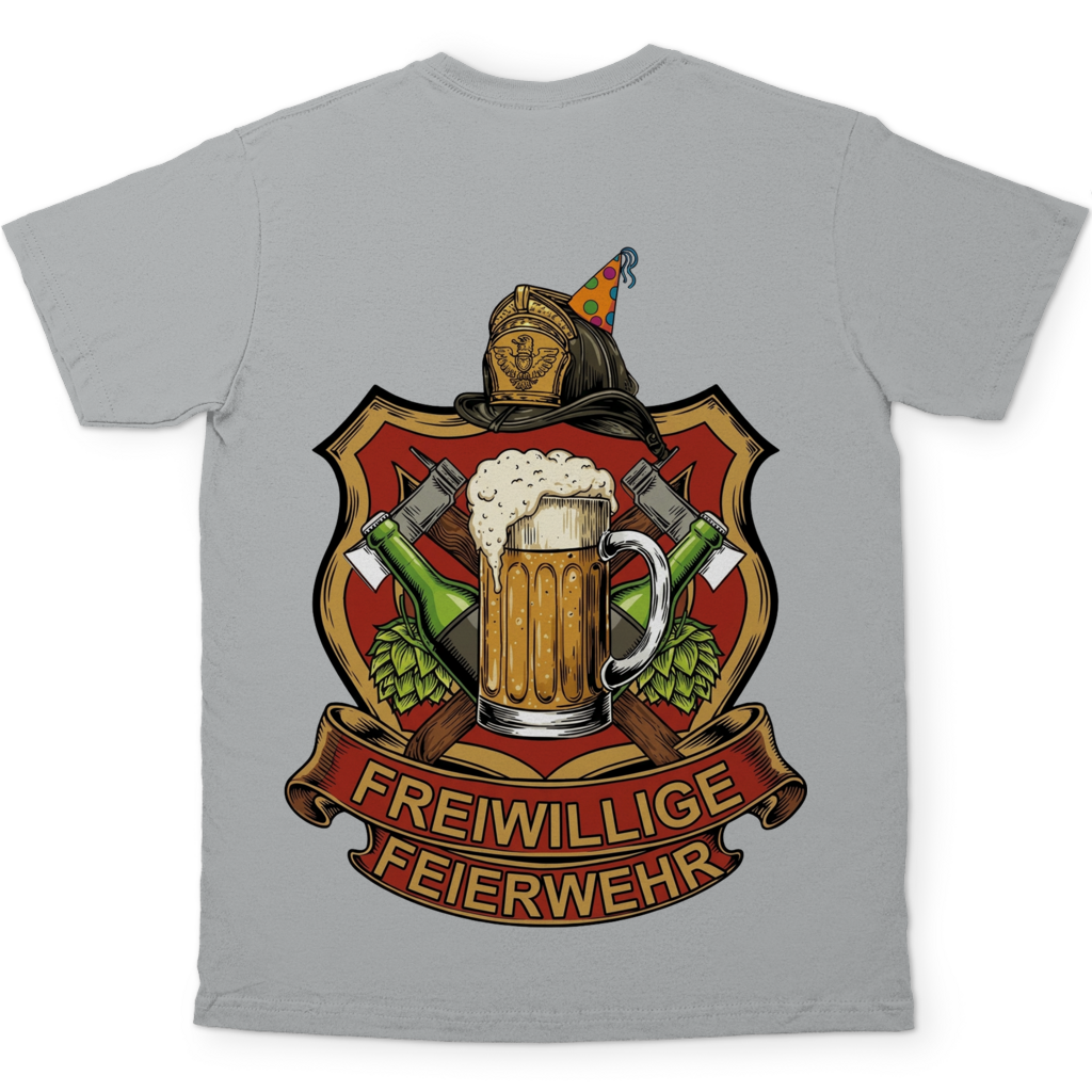 Freiwillige Feuerwehr Feierwehr - Beidseitiger Druck - Herren T-Shirt