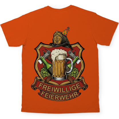 Freiwillige Feuerwehr Feierwehr - Beidseitiger Druck - Herren T-Shirt