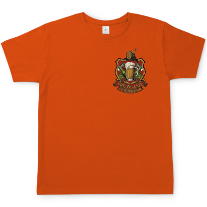 Freiwillige Feuerwehr Feierwehr - Beidseitiger Druck - Herren T-Shirt Orange