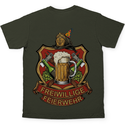 Freiwillige Feuerwehr Feierwehr - Beidseitiger Druck - Herren T-Shirt