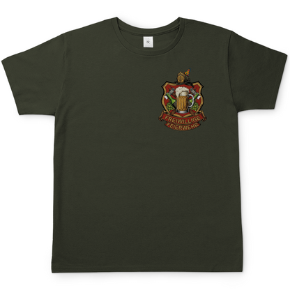 Freiwillige Feuerwehr Feierwehr - Beidseitiger Druck - Herren T-Shirt Urban Khaki