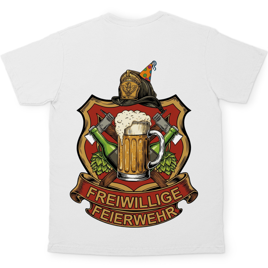 Freiwillige Feuerwehr Feierwehr - Beidseitiger Druck - Herren T-Shirt