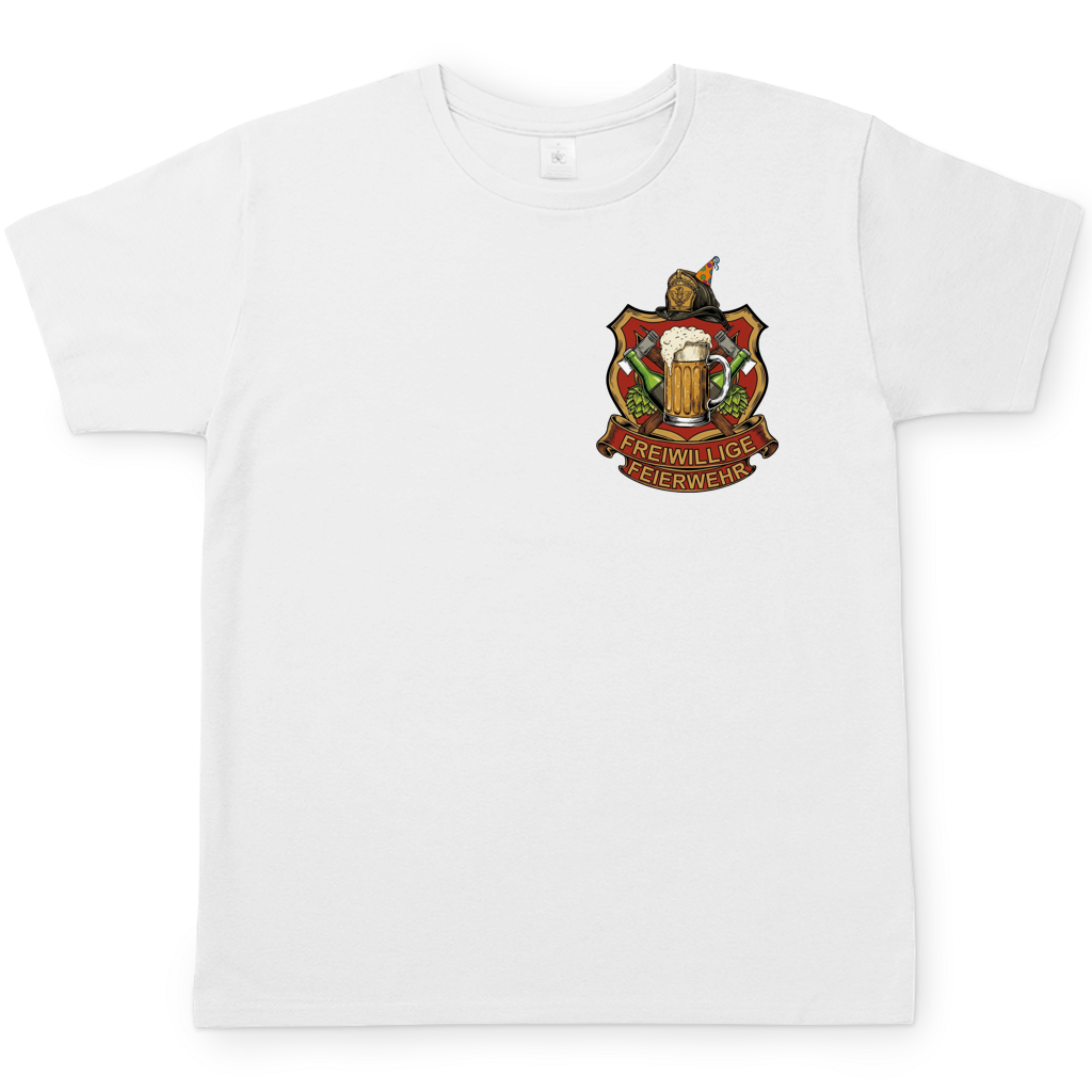 Freiwillige Feuerwehr Feierwehr - Beidseitiger Druck - Herren T-Shirt White