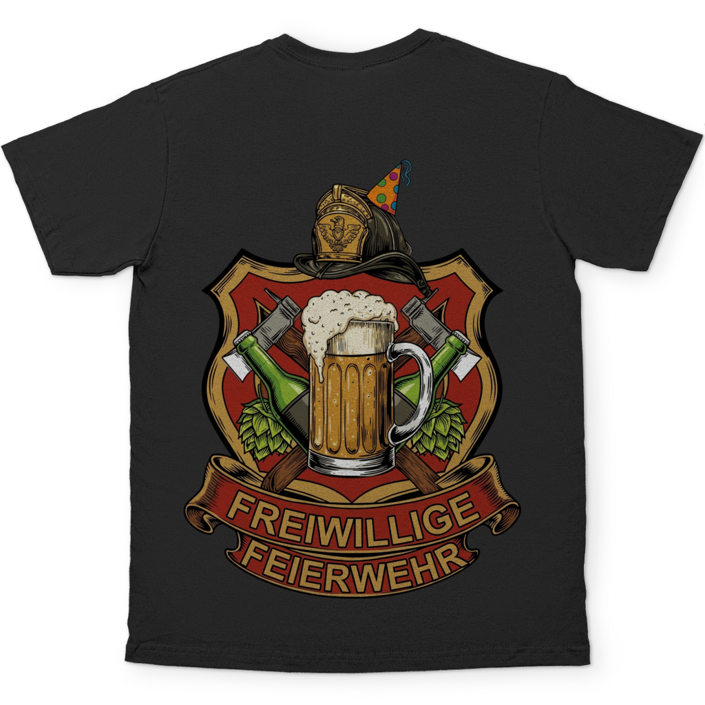 Freiwillige Feuerwehr Feierwehr - Beidseitiger Druck - Herren T-Shirt
