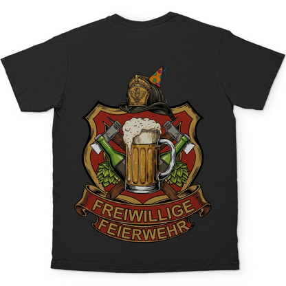 Freiwillige Feuerwehr Feierwehr - Beidseitiger Druck - Herren T-Shirt