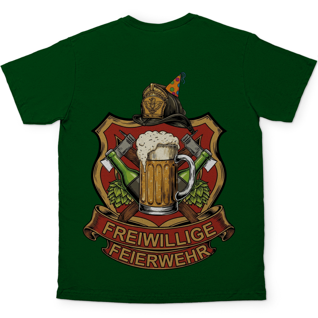 Freiwillige Feuerwehr Feierwehr - Beidseitiger Druck - Herren T-Shirt