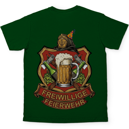 Freiwillige Feuerwehr Feierwehr - Beidseitiger Druck - Herren T-Shirt
